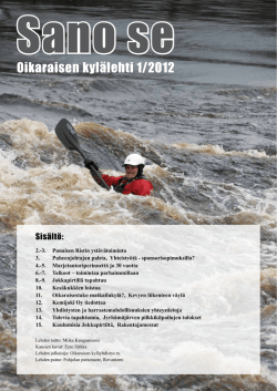 Oikaraisen kylälehti 1/2012