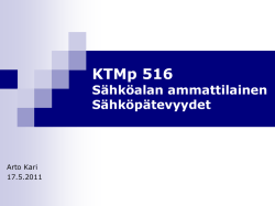 KTMp 516 Sähköalan ammattilainen, sähköpätevyydet, Arto Kari