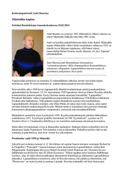 24.02.2014 Antti Haarma - Tampereen Suomalainen Klubi