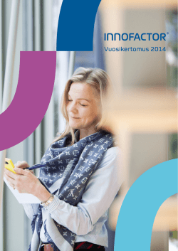 Innofactor Oyj:n vuosikertomus 2014 (pdf)