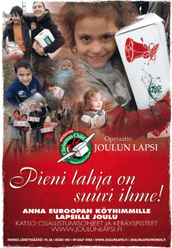 Joulun lapsi (pdf) - Patmos lähetyssäätiö
