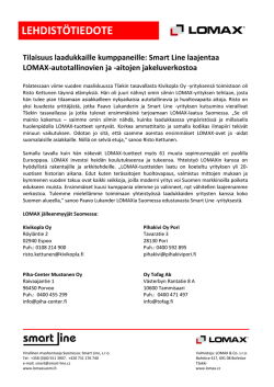 LEHDISTÖTIEDOTE - LOMAX & Co s.r.o.