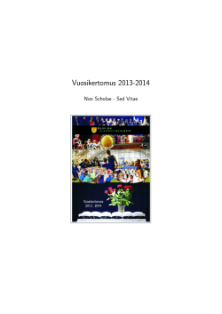 Vuosikertomus 2013-2014 - Kuopion Klassillinen lukio