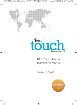 IRIS Touch Home Installation Manual