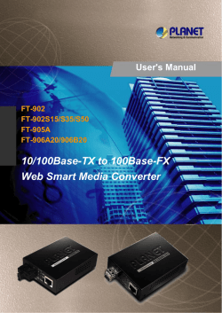 10/100Base-TX to 100Base-FX Web Smart Media Converter