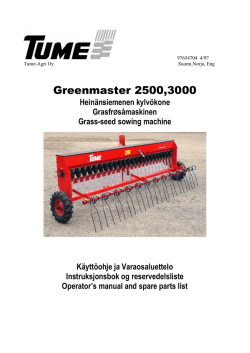 Greenmaster 2500,3000 - Tume