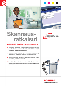 Skannaus- ratkaisut - Toshiba Tec Nordic