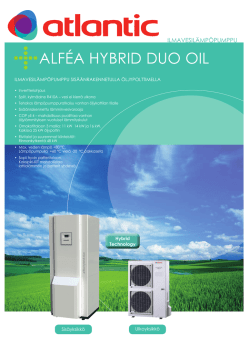 Hybridilämmitys esite Alfea Hybrid Duo Oil 8 sivua
