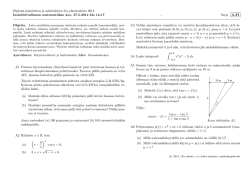 Matematiikan koe ja ratkaisut 2014 - Diplomi-insinööri