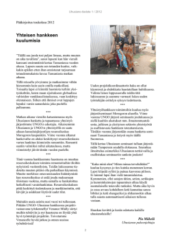 Uhusiano-tiedote 1/2012 (pdf)