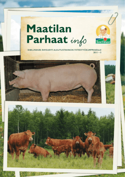 Maatilan Parhaat -info 3-2011 - Anelma