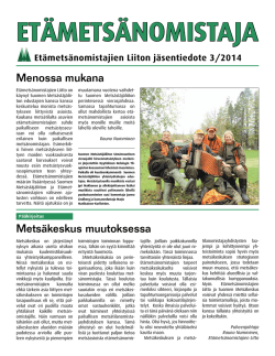 Etämetsänomistaja-lehti 3/2014.