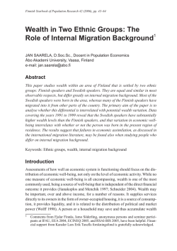 Wealth in Two Ethnic Groups: The Role of Internal Migration