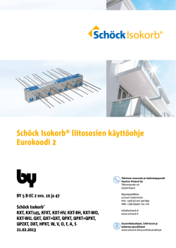 Schöck Isokorb® liitososien käyttöohje Eurokoodi 2
