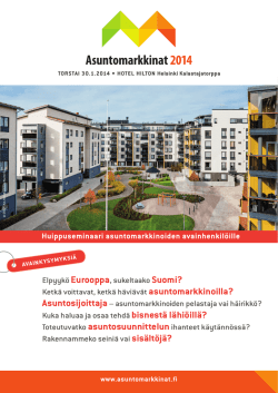 Lataa ohjelma - Asuntomarkkinat