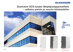 Scanvarm SCS-sarjan lämpöpumppumallisto - Sähkö