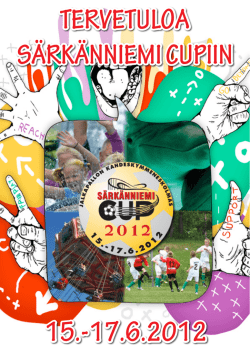 Särkänniemi Cup 2012 – turnausinfo (pdf