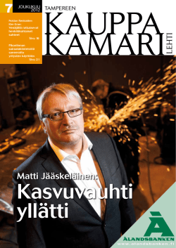 lataa PDF-tiedosto - Tampereen kauppakamarilehti