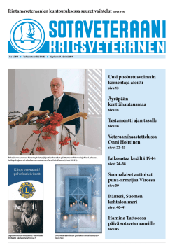 Sotaveteraani 4/2014 - Suomen Sotaveteraaniliitto ry