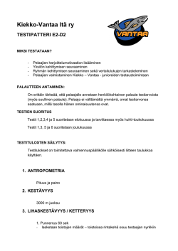 Kiekko-Vantaa Itä ry TESTIPATTERI E2-D2
