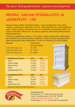 neopac -sarjan pesäkalusto ja jaokepesät -15%
