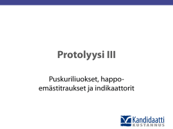 Protolyysi III - Kandidaattikustannus
