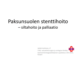 siltahoito ja palliaatio - Suomen Gastroenterologiayhdistys ry