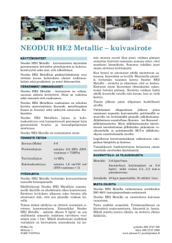 NEODUR HE2 Metallic – kuivasirote