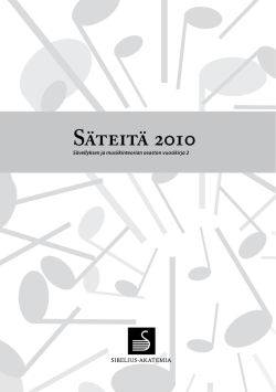 Säteitä 2010 - Sibelius
