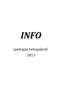 INFO 2013 - Juvenalia