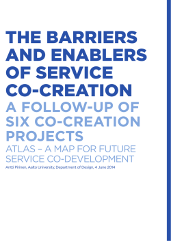 5 the barriers and enablers of service co-‐creation