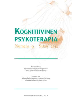 Viimeisin julkaisu kognitiivisesta psykoterapiasta