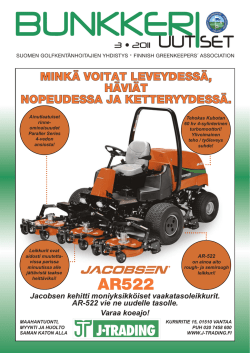 Bunkkeriuutiset 3/11 - Suomen Golfkentänhoitajien Yhdistys