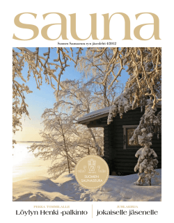 Sauna-lehti 4/2012 - Suomen Saunaseura ry