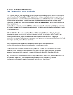 Lue artikkeli (PDF) - EMC Talotekniikka Oy