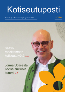Tulostusversio - Suomen Kotiseutuliitto