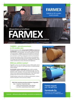 FARMEX peruskunnostus esite