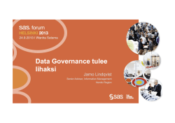 Data Governance tulee lihaksi Data Governance tulee lihaksi