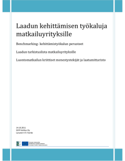 Benchmarking - Visitsaarijarvi.fi