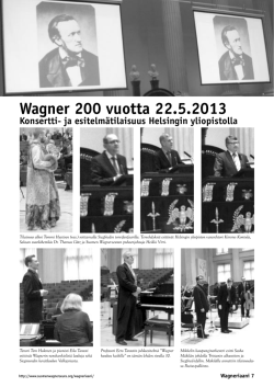 Wagner 200 vuotta - Konsertti - Suomen Wagner