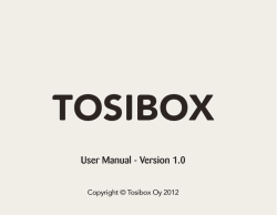 Tosibox Manual V1.0 - UC