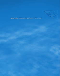 Toimintakertomus 2011-2012 - MERCURIA Kauppiaitten
