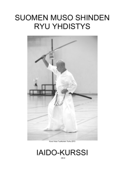 suomen muso shinden ryu yhdistys iaido-kurssi