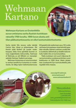 Wehmaan Kartano - Luomuinstituutti