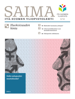 Saima 3/12 - Itä-Suomen yliopisto