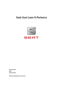 Seat Uusi Leon X-Perience tekniset tiedot, mitat ja varusteet