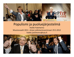 Populismi ja puoluejärjestelmä