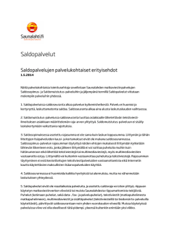 Saldopalvelut - Saunalahti.fi