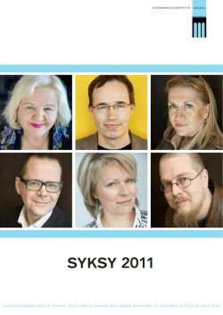 SYKSY 2011 - Kustannusosakeyhtiö Siltala