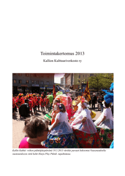 2013 Toimintakertomus.pdf - Kallion Kulttuuriverkosto